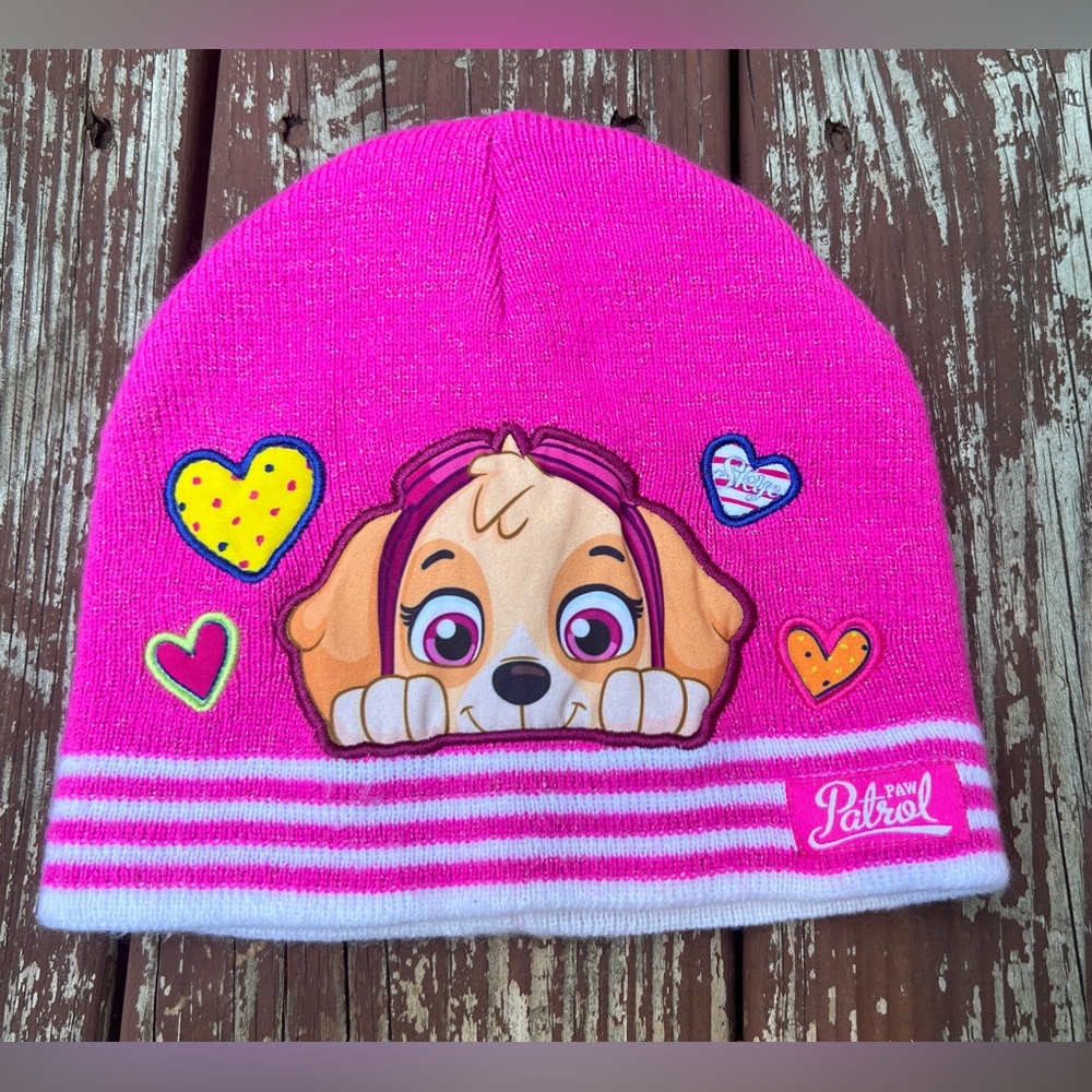 PAW Patrol Skye Girls Winter Pink Nickelodeon Kidcore Beanie/Hat|Size: 2T-5T